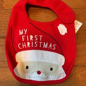 First Christmas baby bib! Never worn, but washed with dreft.